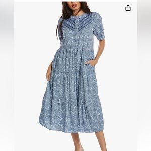 Madewell Midi Dress in Cottage Garden print